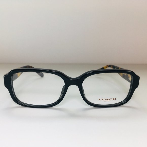 Coach Rectangle Black Tortoise Eyeglasses NWOT - Picture 2 of 8